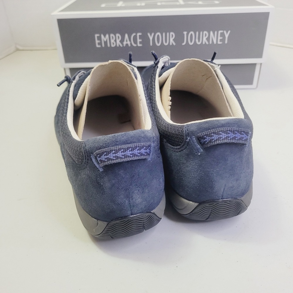 Dansko Women's Harlyn Sneaker Size 41 (US 10.5) Blue Suede Bungee Walking Shoes - Picture 6 of 15
